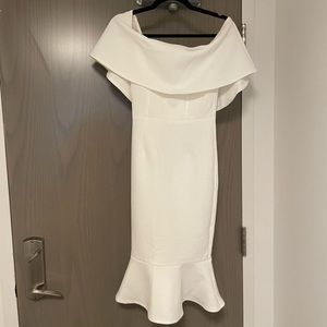 Off the shoulder white dress